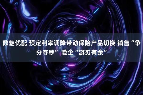 数魅优配 预定利率调降带动保险产品切换 销售“争分夺秒” 险企“游刃有余”